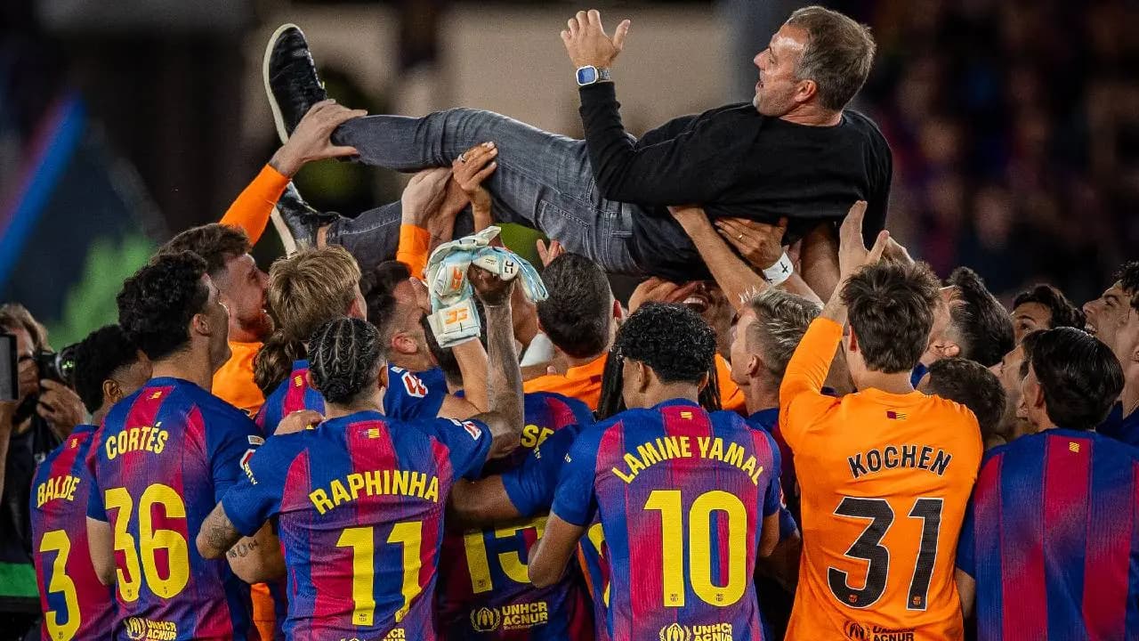 Barcelona vs Real Madird: Hansi Flick fights back tears after El Clasico win
