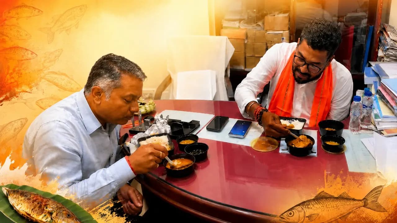 A Unique Post-Oath-Taking Luncheon Feasting on Fish and Rice by BJP Government in West Bengal