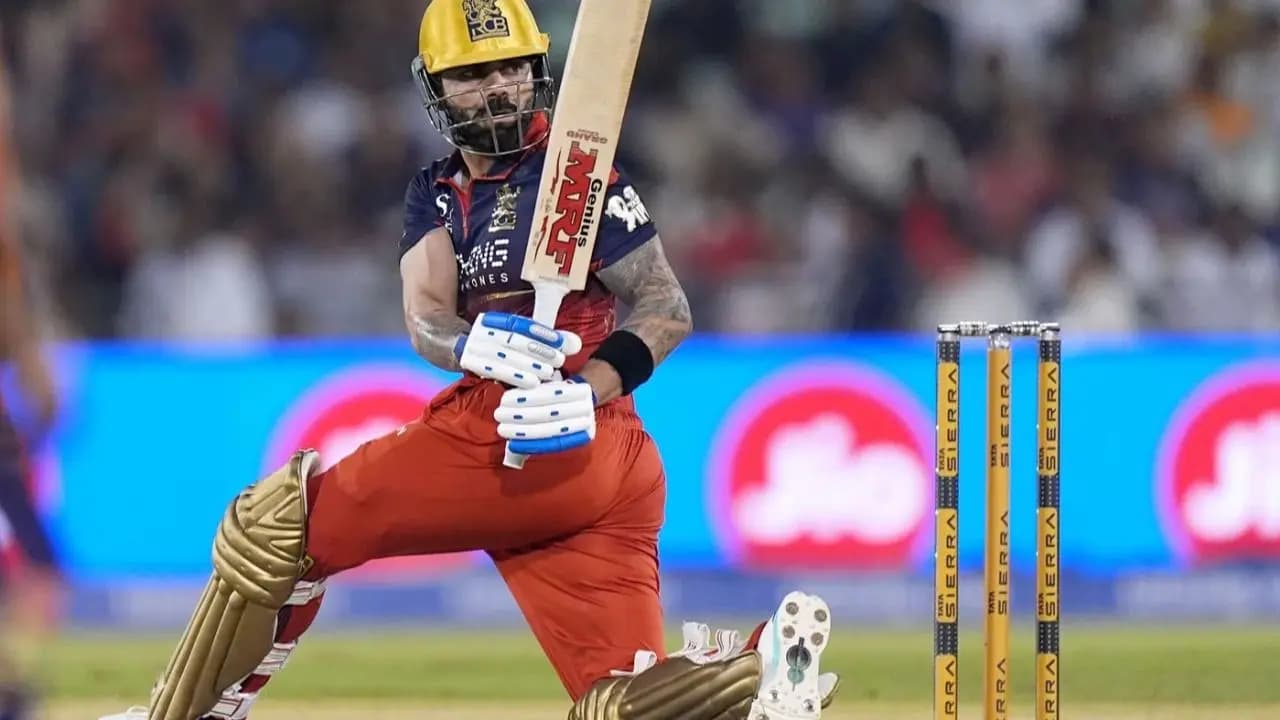 RCB star Virat Kohli engaged in some banter with Manish Pandey during his excellent knock against KKR