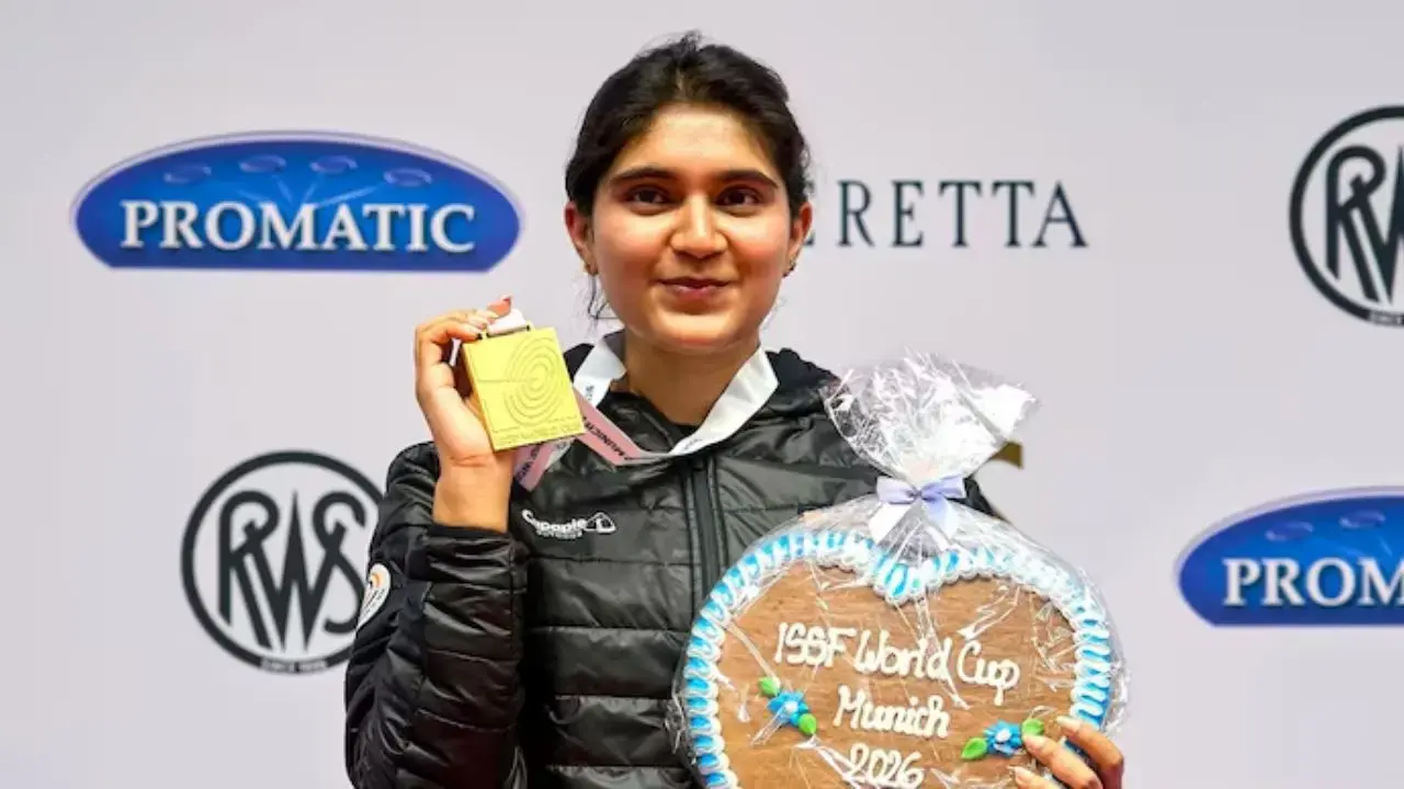 Indias Esha Singh scripted history at the ISSF World Cup in Munich after clinching gold in the womens 25m pistol with a world record score