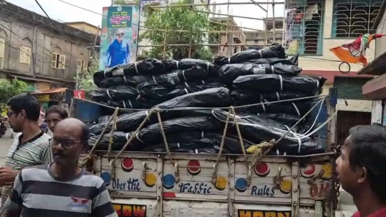 Huge quantity of government provided tarpolins and other sports goods found from a godown adjacent to former minister Arup Rays residence