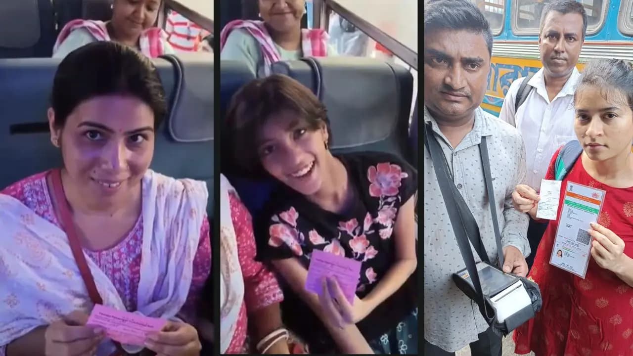 Free travel on state run buses begins today in West Bengal Female passengers are overjoyed.