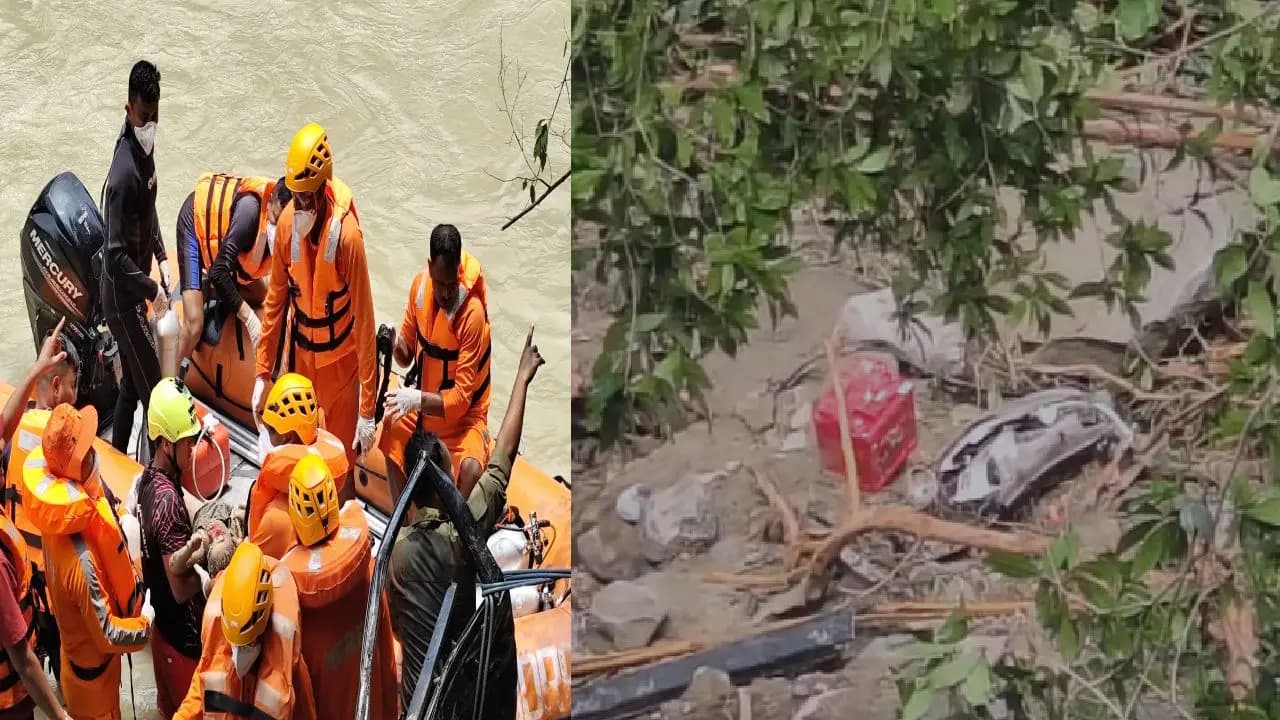 Teesta River Accident: car recovered from river four body found