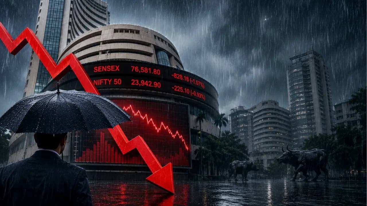 Stock Market Today: IT Shares Sink, Sensex Falls Over 800 Points, Nifty Breaches 24,000