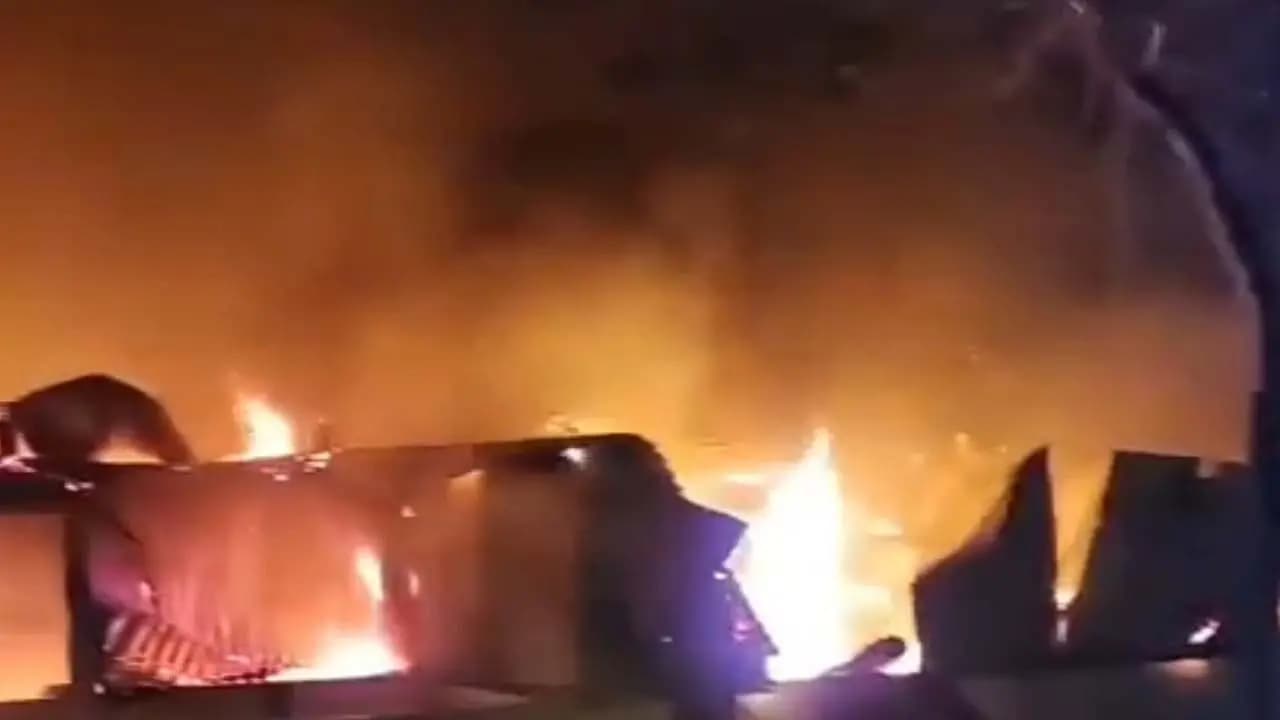 Miscreants set fire on former Panchayat Pradhan residence apart from hurling bombs at Dinhata of Coochbehar