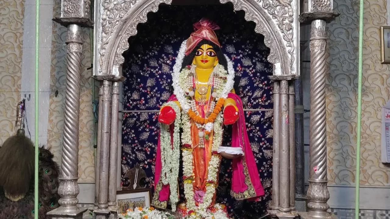 Dhameswar Mahaprabhu appears as a bridegroom and devotees offer their blessings know about the history behind this tradition in Nabadwip on Shashthi
