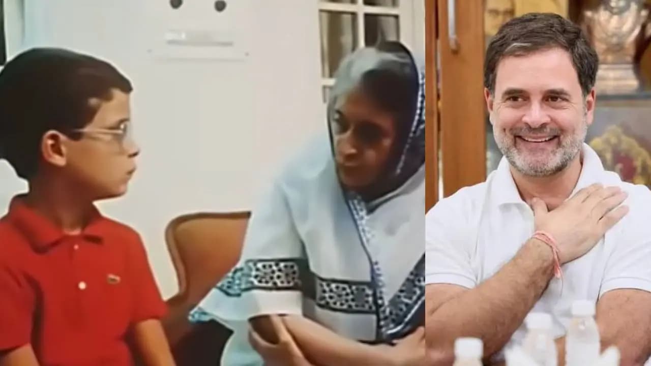 Indira Gandhi answered Young Rahul Gandhis question about her saree draping style