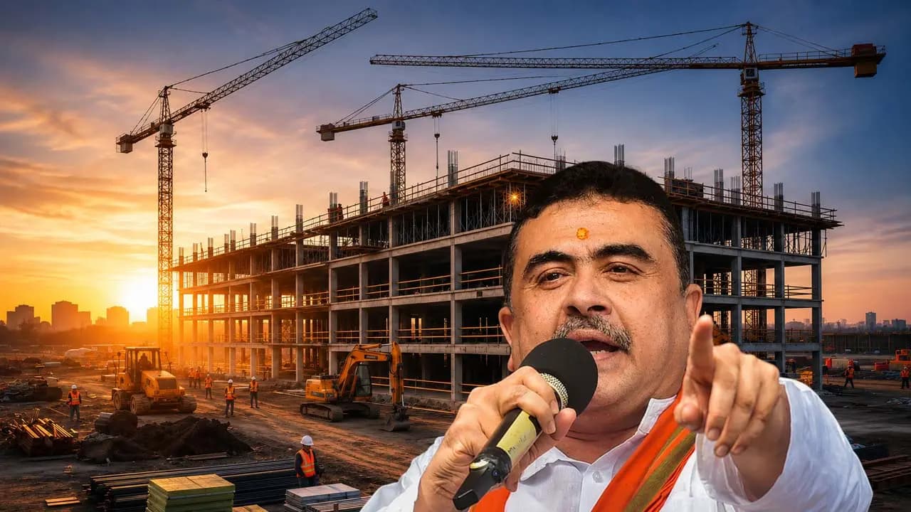 CM Suvendu Adhikari has ordered an immediate halt to all commercial construction projects in KMC area that were approved during the TMC regime