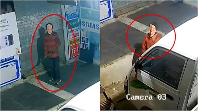 thief wearing PM Modi mask broke into a shop and stole mobile phones