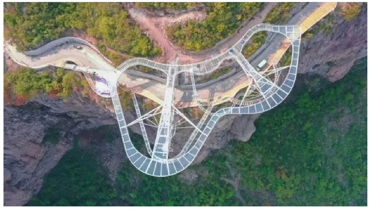 Viral News: China s Guinness Record Winning Glass Bridge Damaged After Teenager Strikes It with an Umbrella