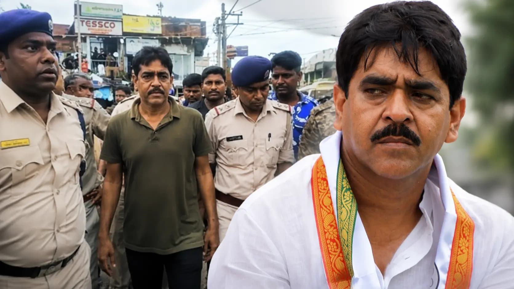 Former Canning East MLA Shawkat Molla was taken around the area on Thursday under tight police security