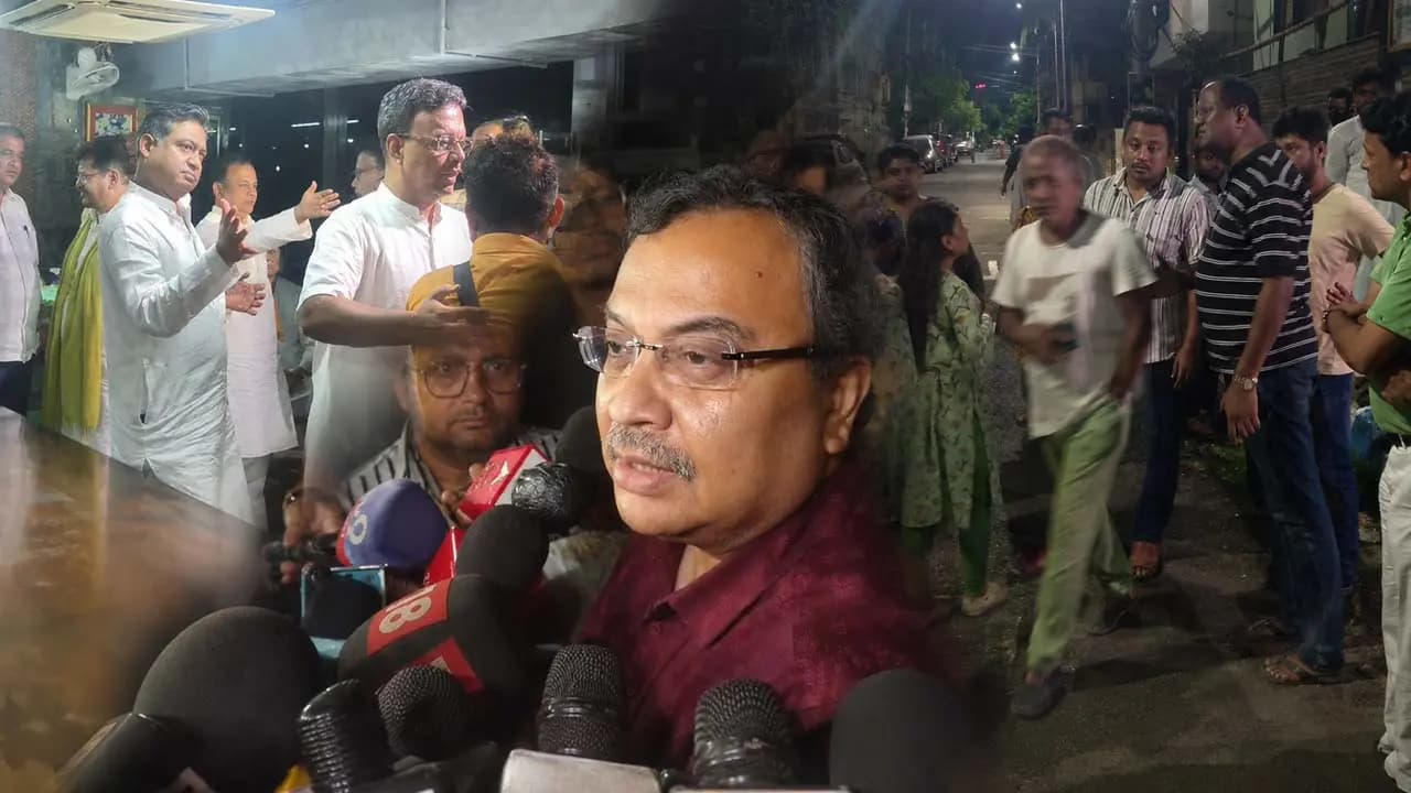 Now Kalighat-aligned leader Kunal Ghosh appears in front of the Metropolitan TMC office what next