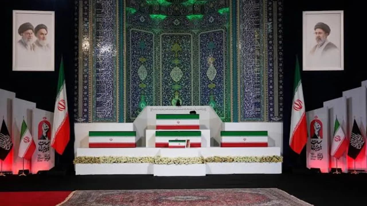 Irans Grand Mosalla where khameneis coffin lies