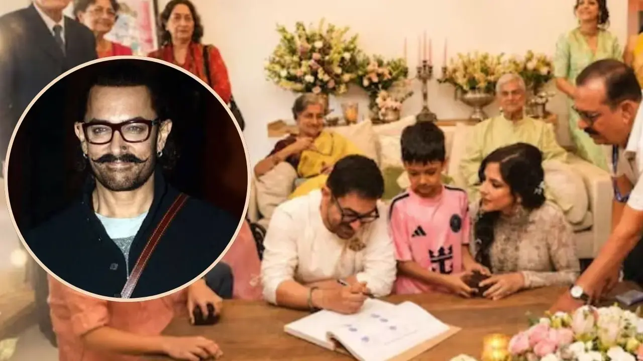 Aamir Khan third wedding: actors anklet with dhoti steals the show