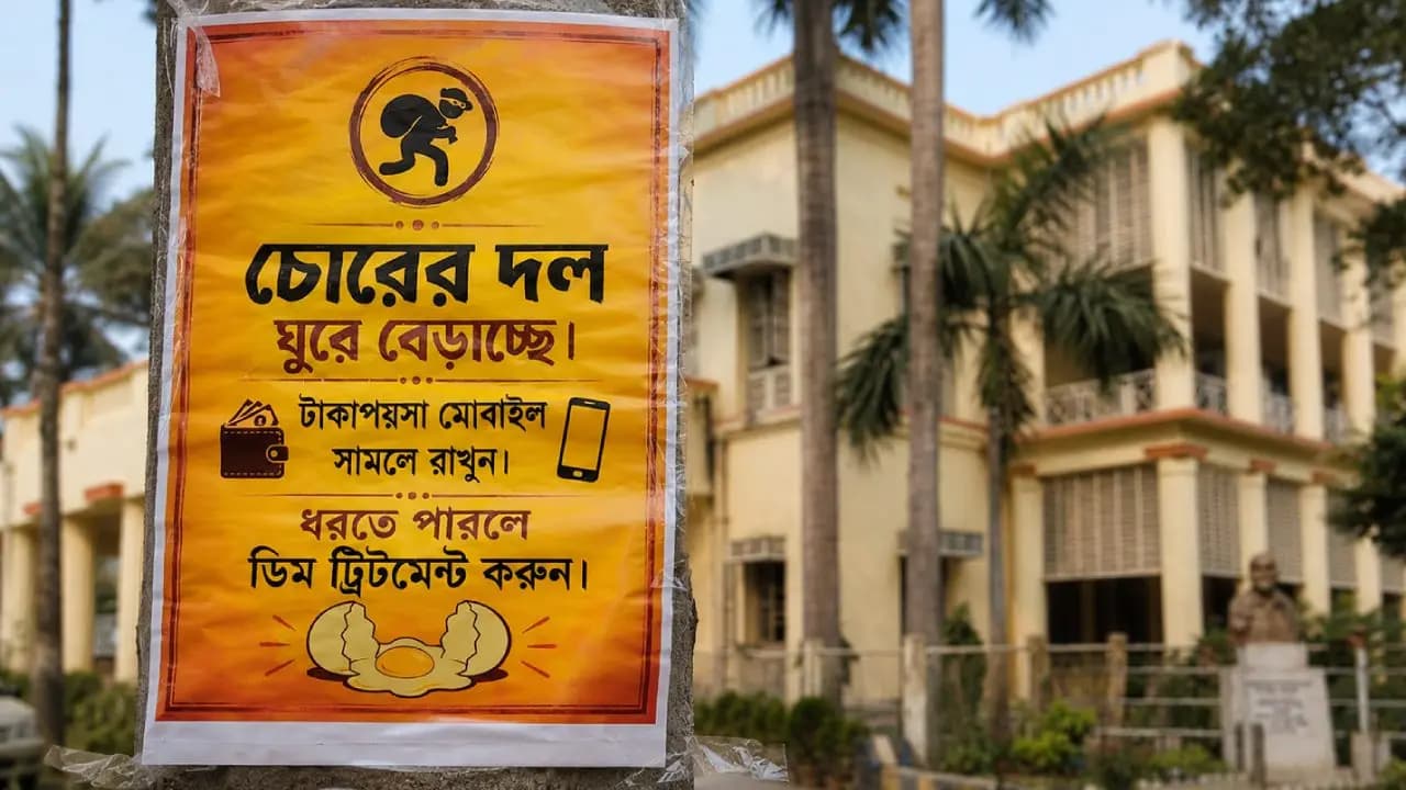 egg therapy in kolkata rabindra bharati university against turncoat student leaders