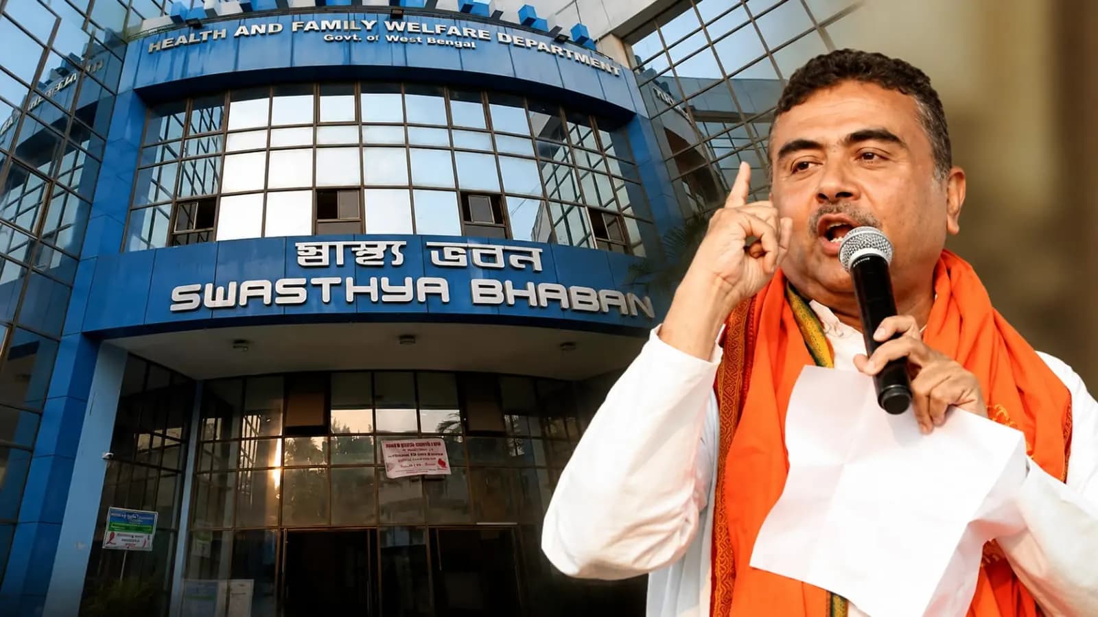 suvendu Adhikari visit swasthya bhawan order some special facility for west Bengal people