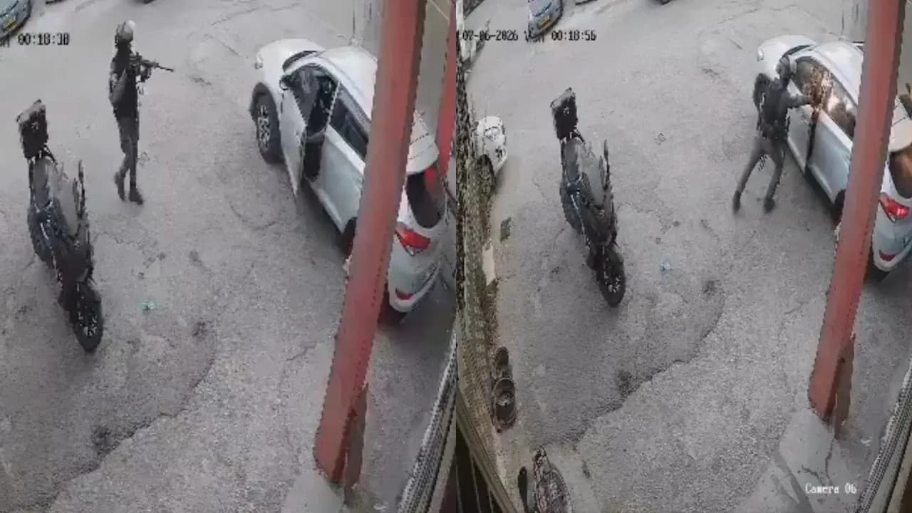 Brutal act of atrocity of israeli police with stun granade