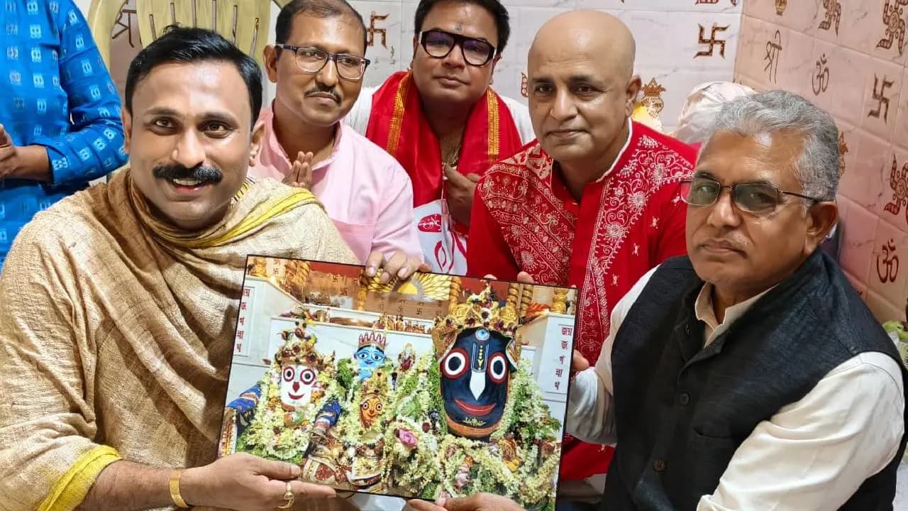 Dilip launches a scathing attack on the opposition after offering prayers at Mahesh, Why fear the anti-goon law?