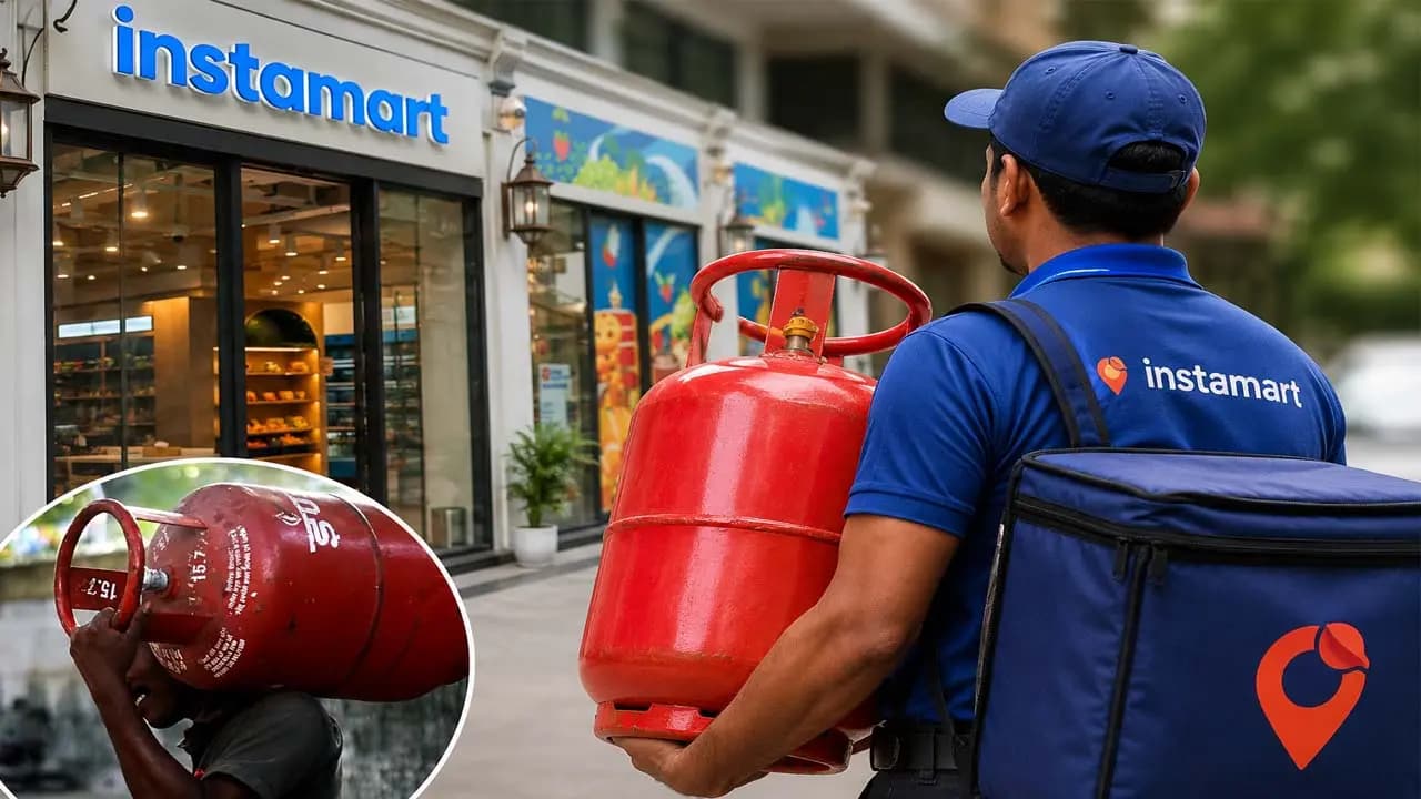 LPG By Instamart: Need cooking gas no more booking hassles you can now get a LPG delivered right to your doorstep anytime you want By Instamart