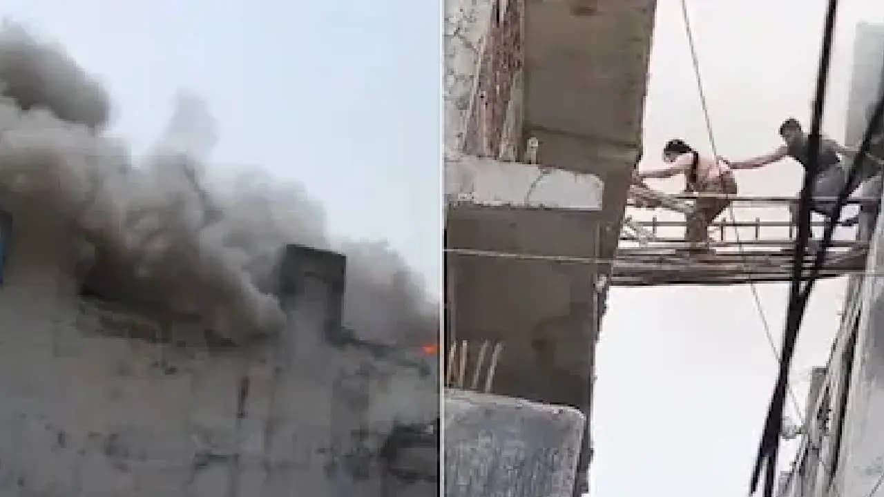Noida Building Fire Incident: 2 Dead In Fire At Noida Building Cops Say Spark Started From Charging EV