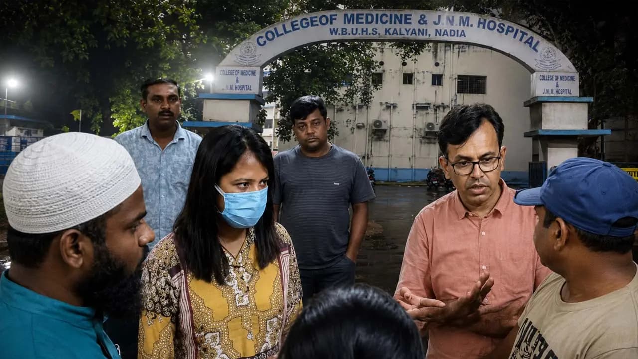 State Minister for Health Sumana Sarkar visits government hospital in the guise of a student