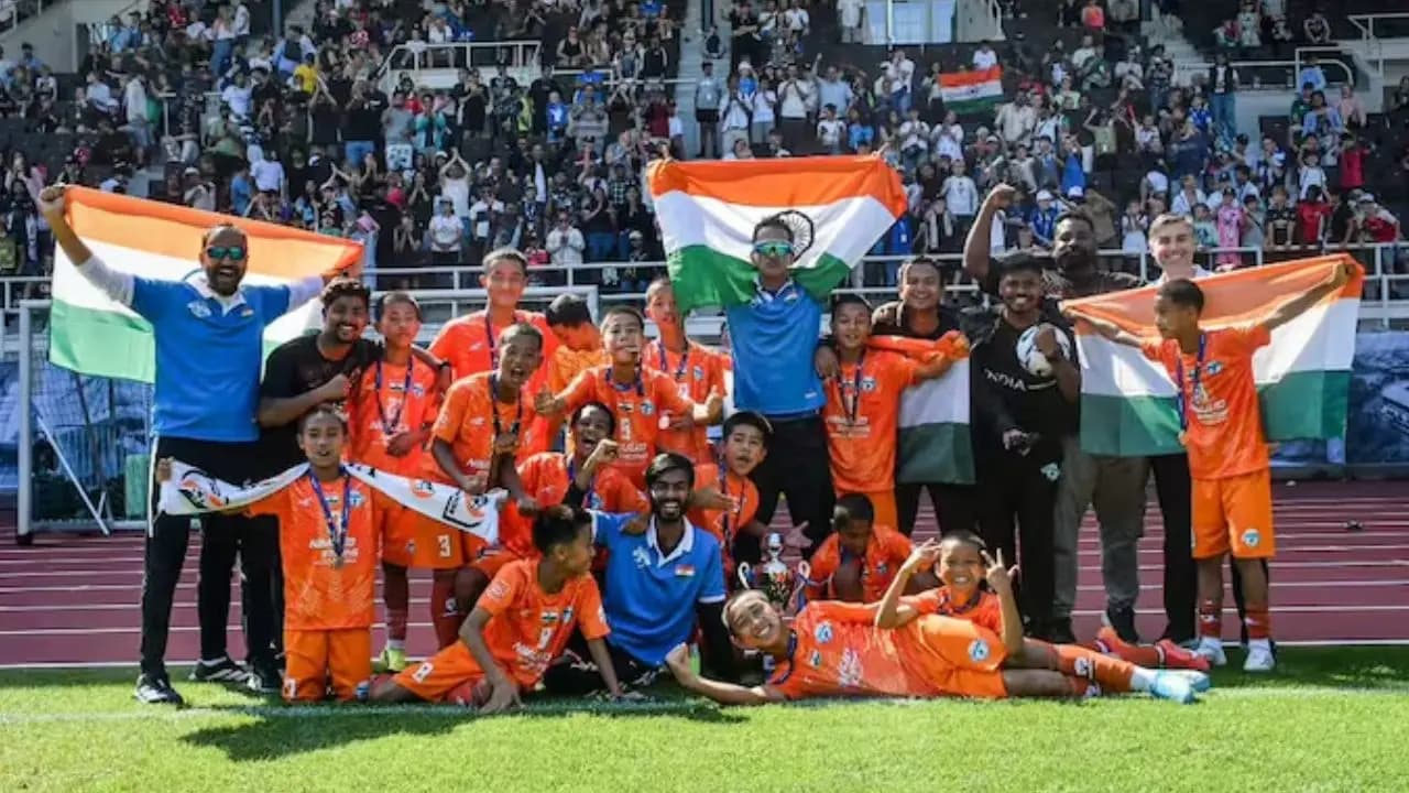 India Minerva Academy Under-12 boys beats brazil in Gothia Cup