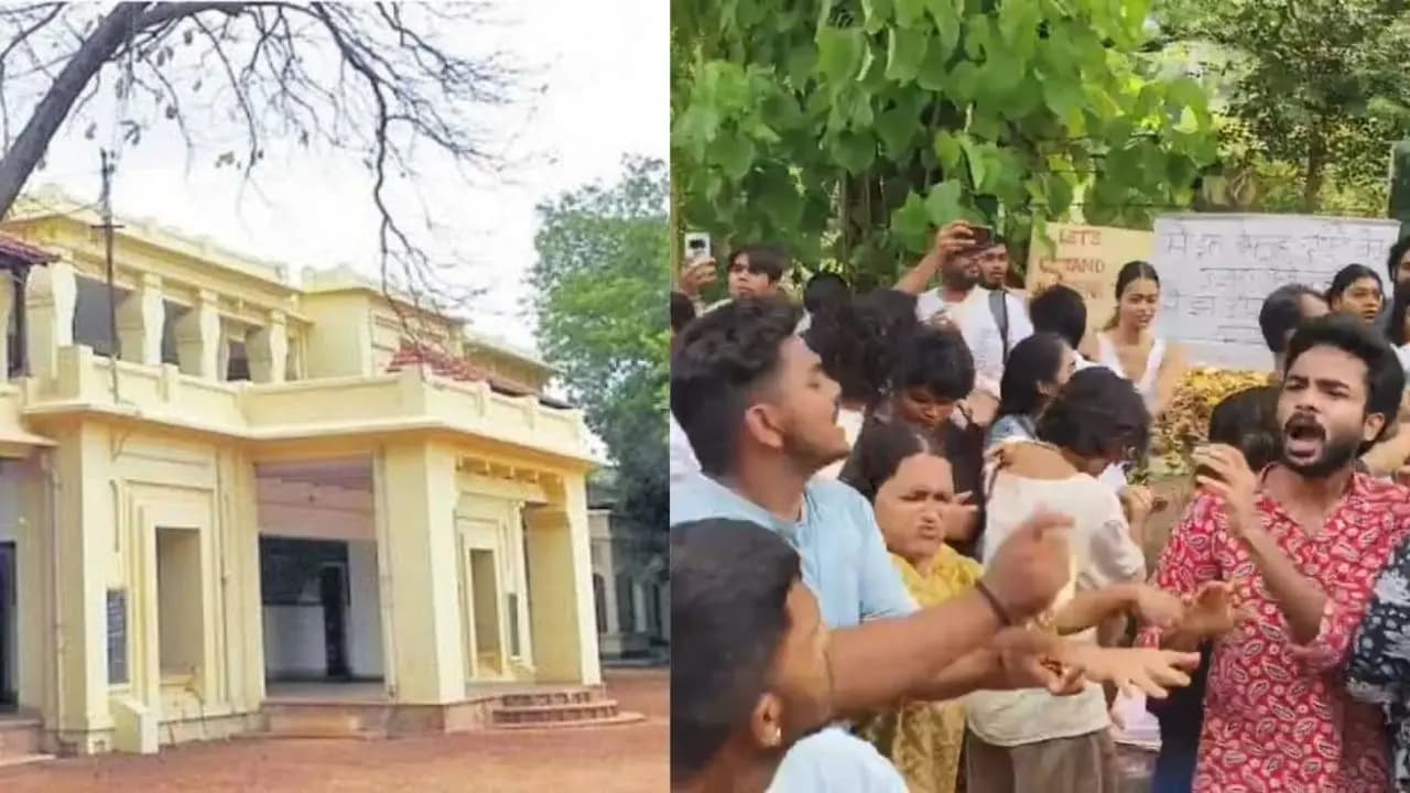 Viswa Bharati: Clash between ABVP supporters and Visva Bharati students during a symbolic hunger strike in support of Sonam Wangchuk