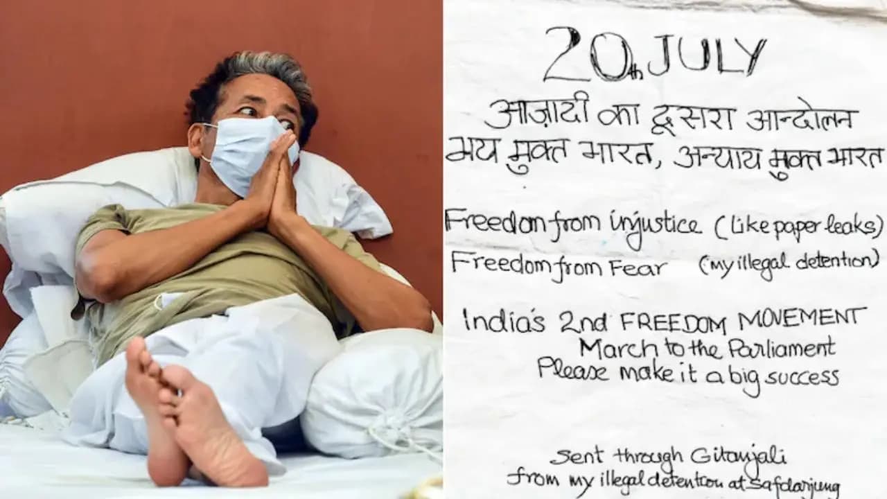 Sonam Wangchuk: Ahead of Mondays Parliament March a leaked letter from Sonam Wangchuk alleges illegal detention