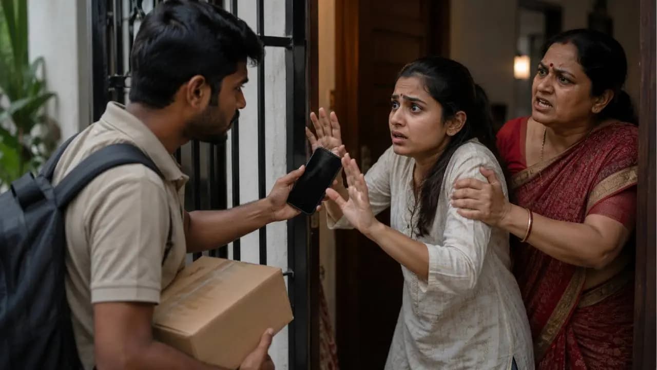 Viral Video: Delivery Boy Tries to Enter House Under Pretext of Taking Photo But Mother s Quick Action Saves Girl