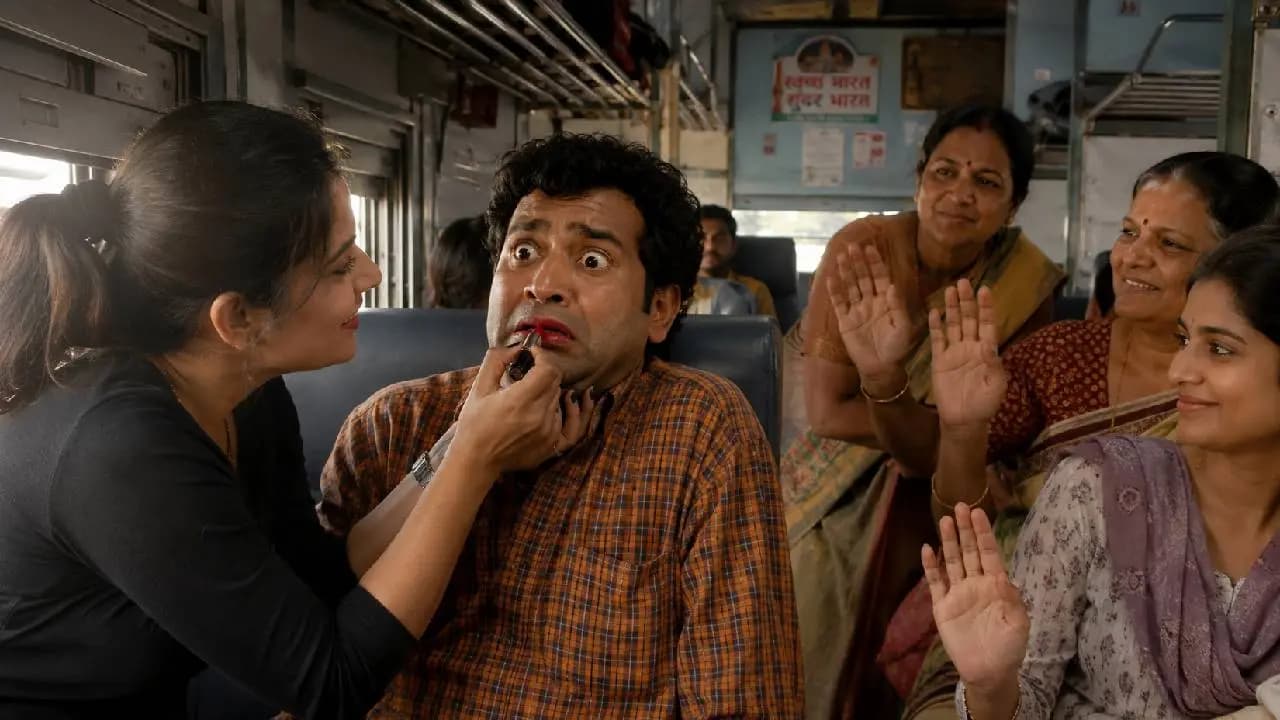 Viral Video: Women applies bangles and makeup on man to shame hin for assaulting her on train