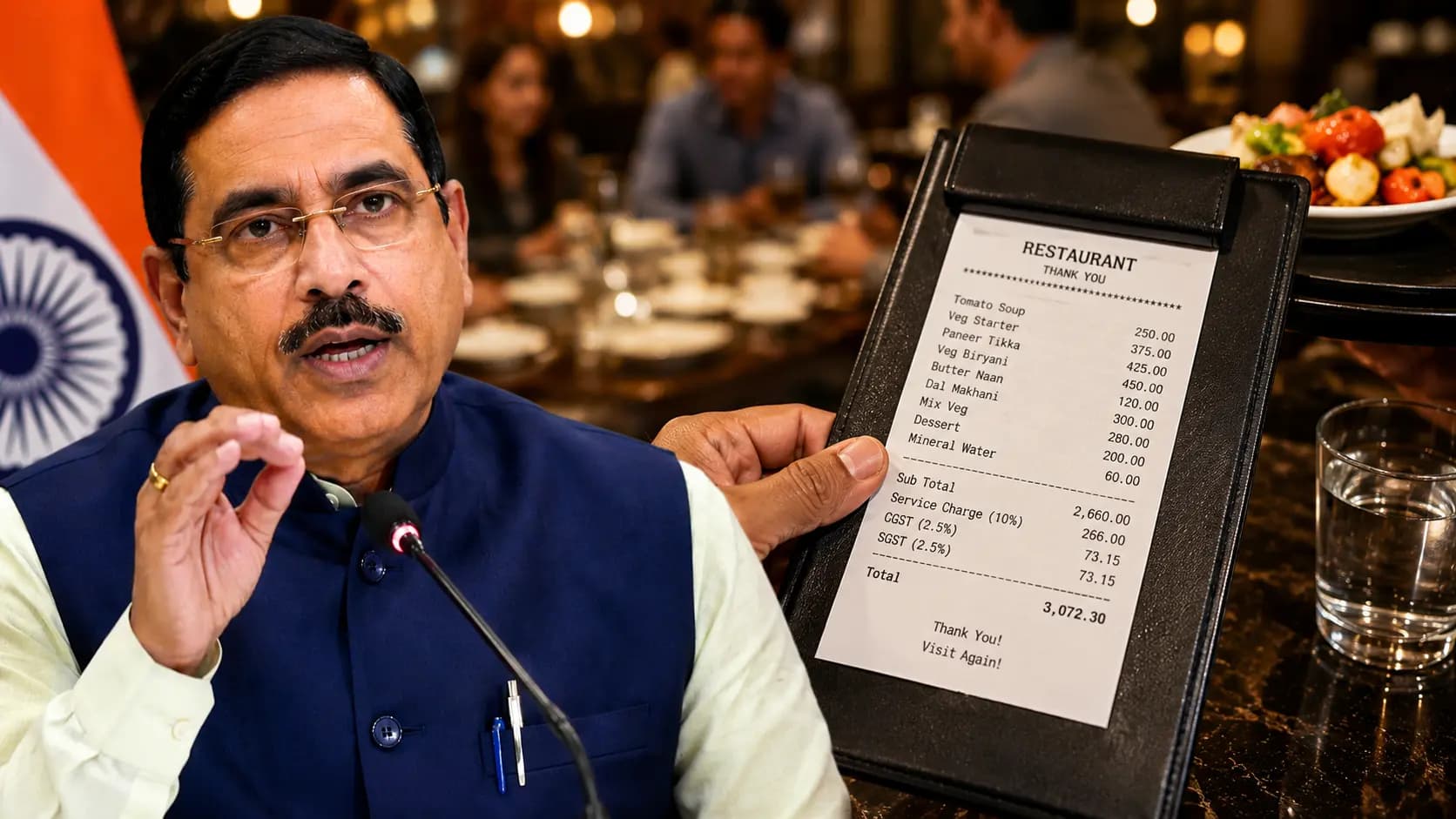 Big Announcement from Central Government: do you have to pay Service Charge if it is listed on the restaurant bill?