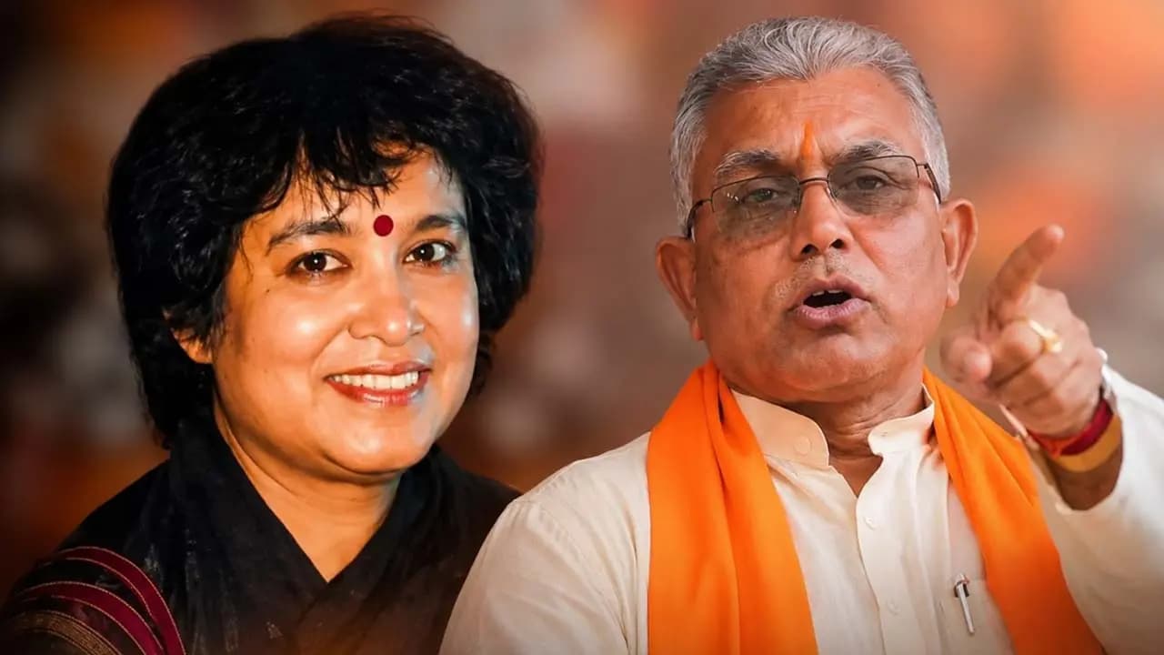 Dilip On Taslima: The way Taslima Nasrin was driven out was shameful Dilip Ghosh lashes out at Left over the authors potential return to Bengal