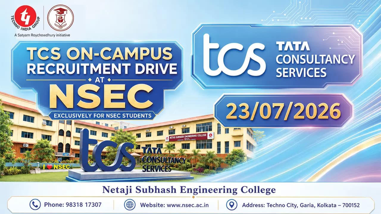 TCS to run on campus drive at Netaji Subhash Engineering College