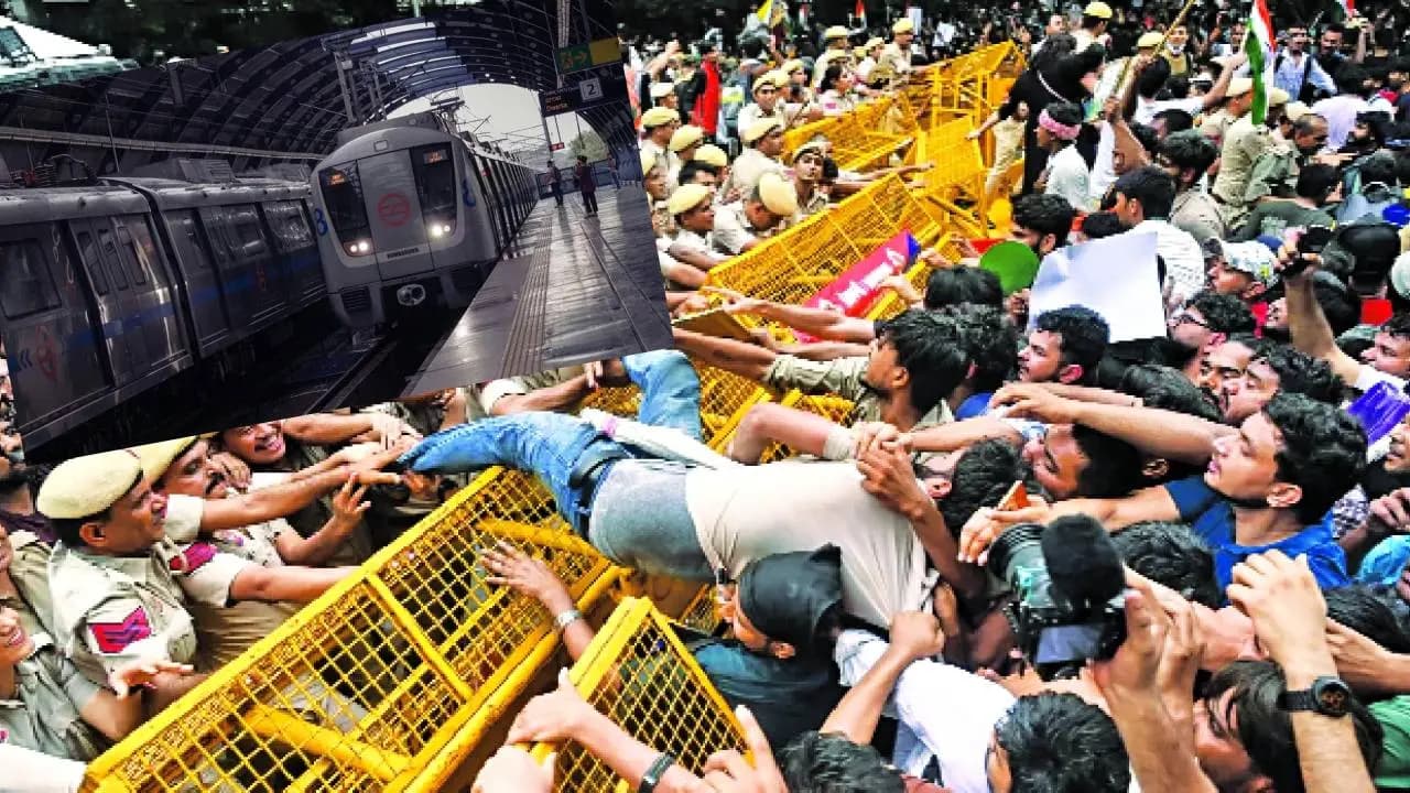Delhi Metro Service Disrupted as 16 Stations Remain Shut Over CJP Protest