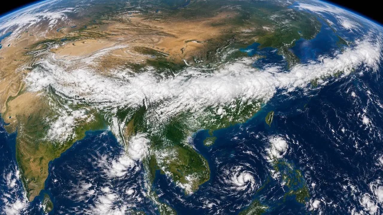 Extraordinary Monsoon Cloud Band Brings Widespread Rain Across India and Asia