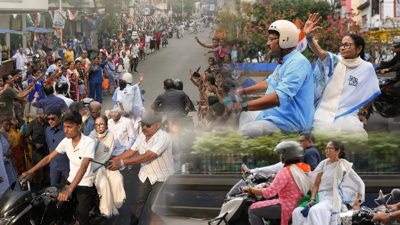 Mamata Banerjee bike journey with party workers many times like a wonderful story of a party supremo