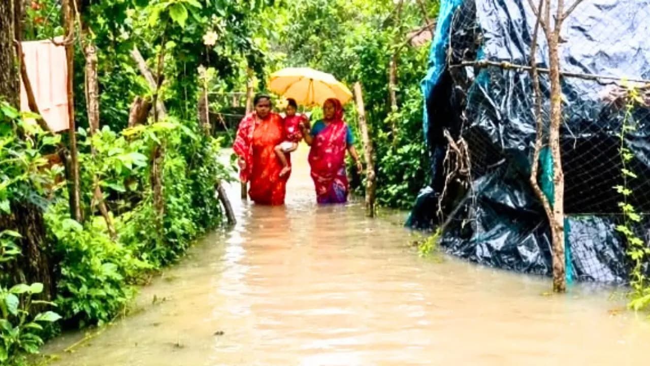 IMD Weather Update: South 24 parganas Amaravati village submerged due to incessant rain 50 houses under water many families displaced