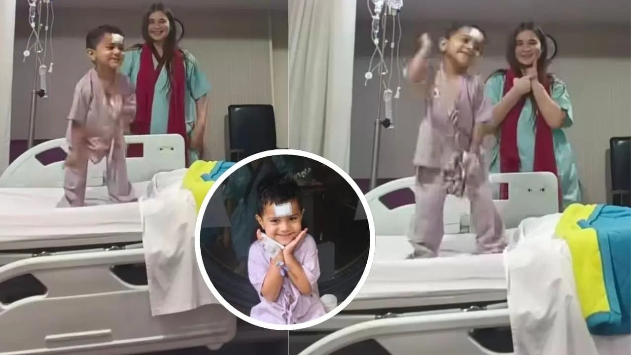 Viral: a kid danced on hospital bed with a Bandage on his head and channel in hand