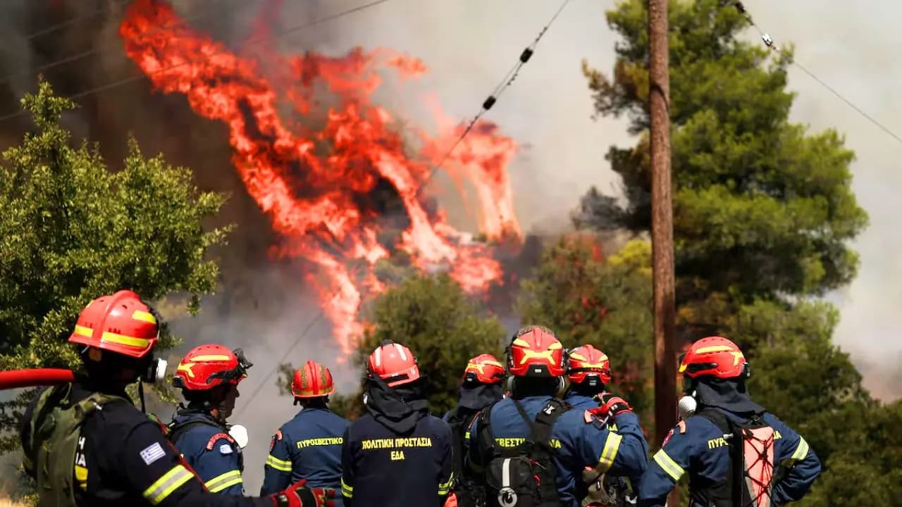 Greece Weather: Many people displaced by severe wildfires in Greece a nuclear power plant shut down in Hungary due to drought