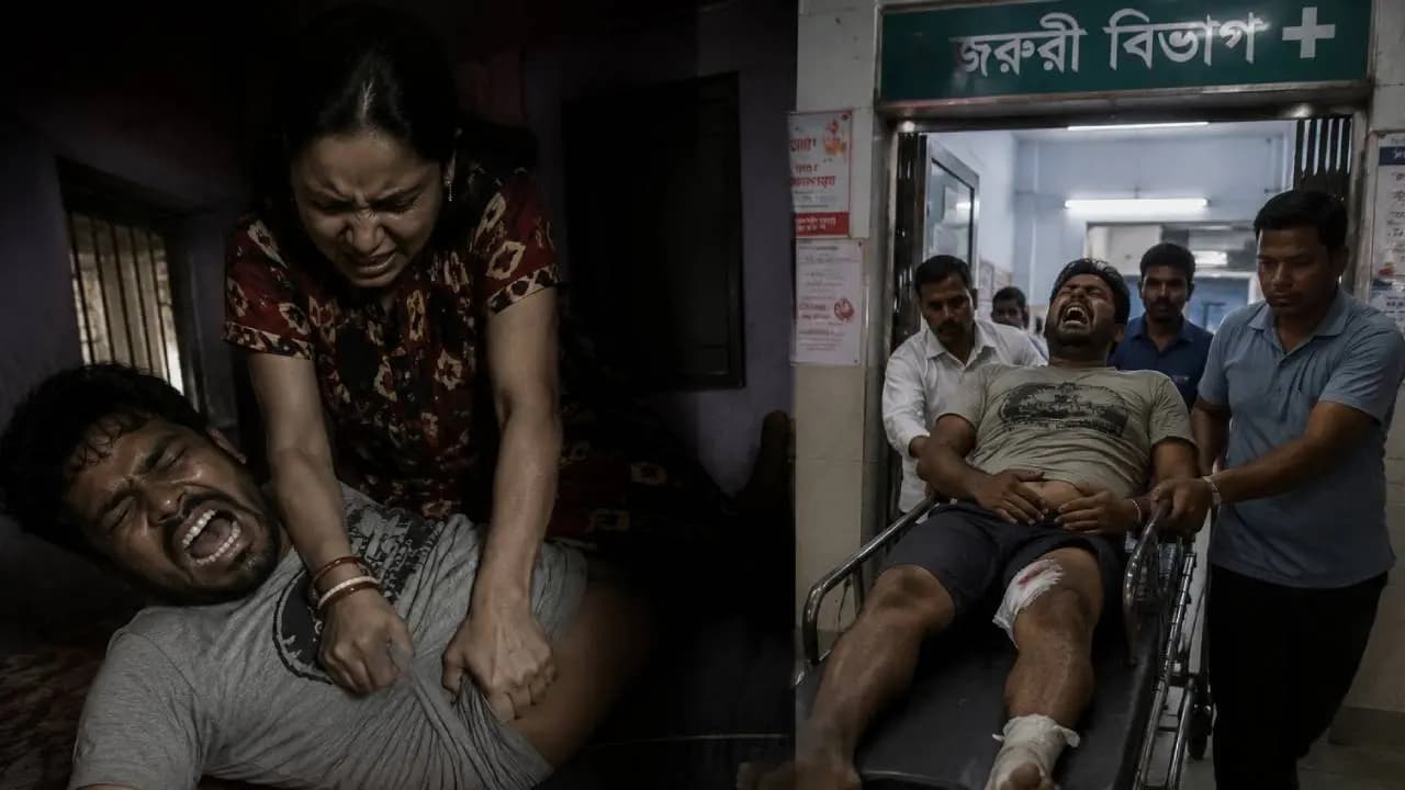 Viral news wife attacks husband scratching testicles in hooghly