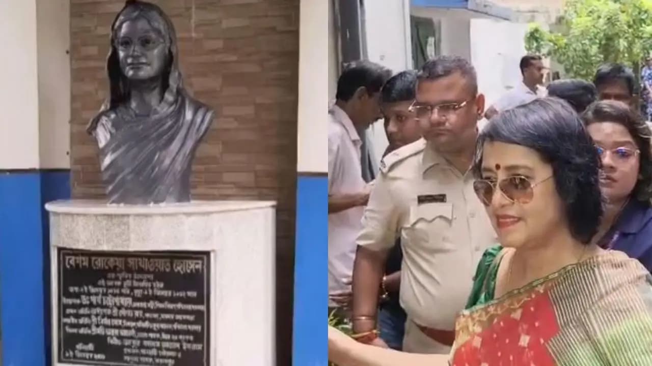 Taslima nasrin visits begum rokeya sakhawat hossain's tomb