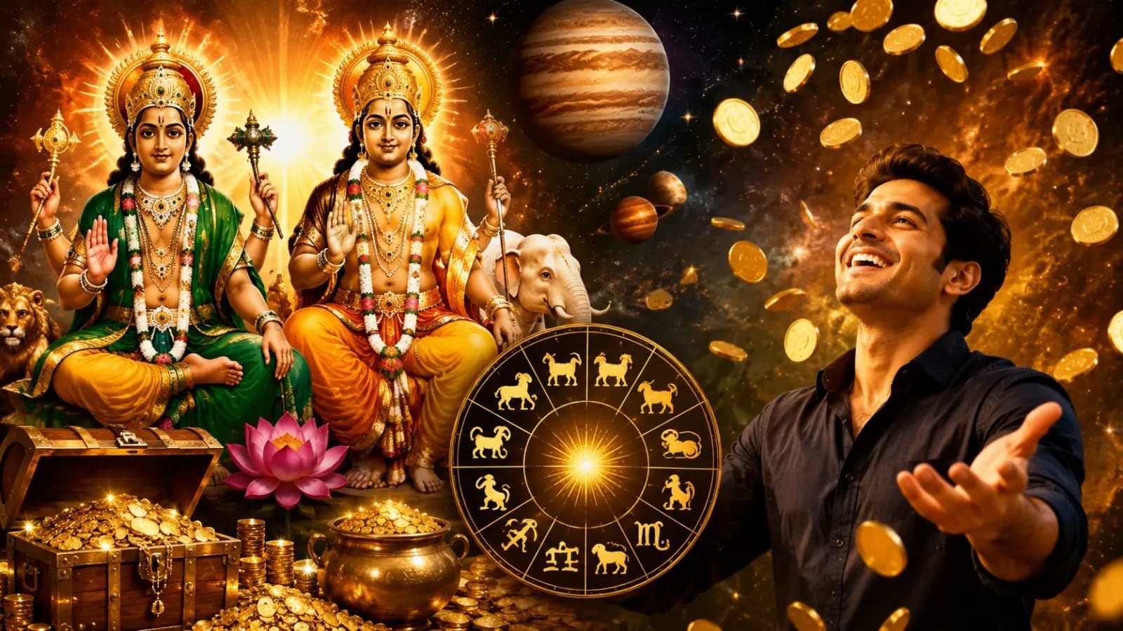 Panditya Yoga 2026: Guru Budh Yuti Mercury Jupiter Conjunction bring financial benefits for 4 Zodiac Signs
