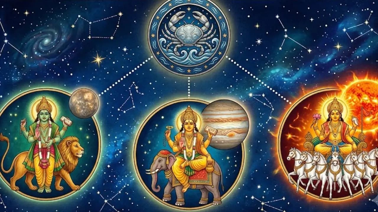 Trigrahi Yog: Jupiter Sun and Mercury yuti in cancer will bring prosperity and good luck for these zodiac signs