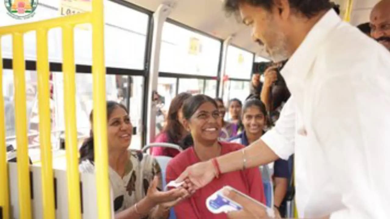 Tamil Nadu CM C Joseph Vijay turns on conductor