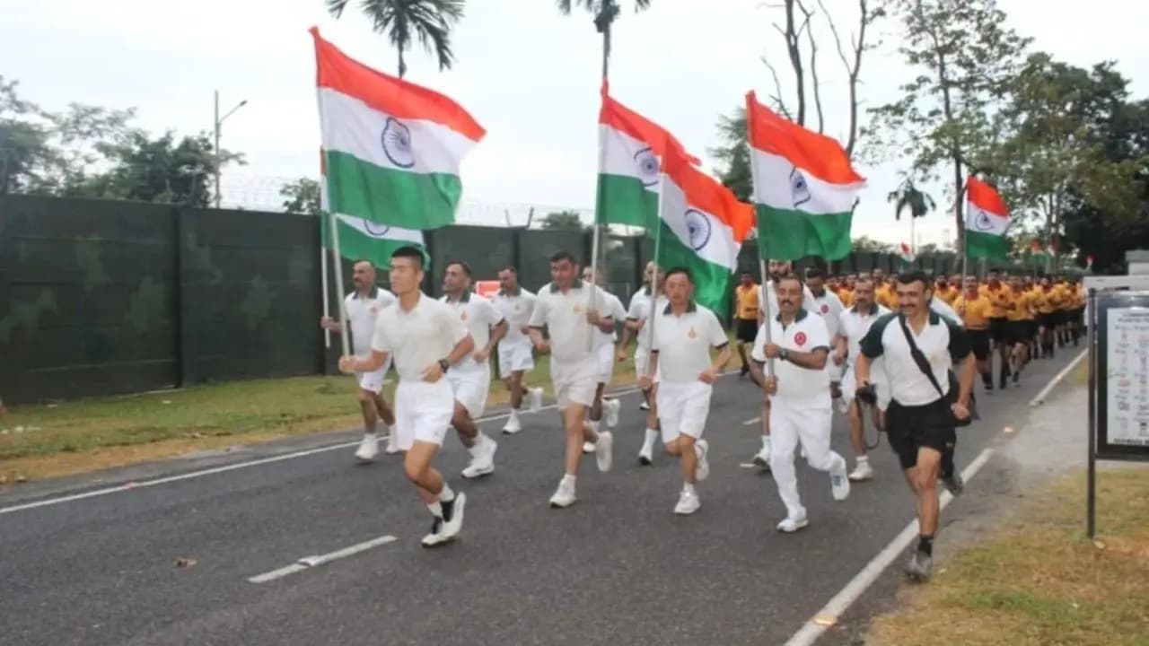 Run for Unity by the Trishakti Corps on National Unity Day a pledge for unity from Sukna to Sikkim