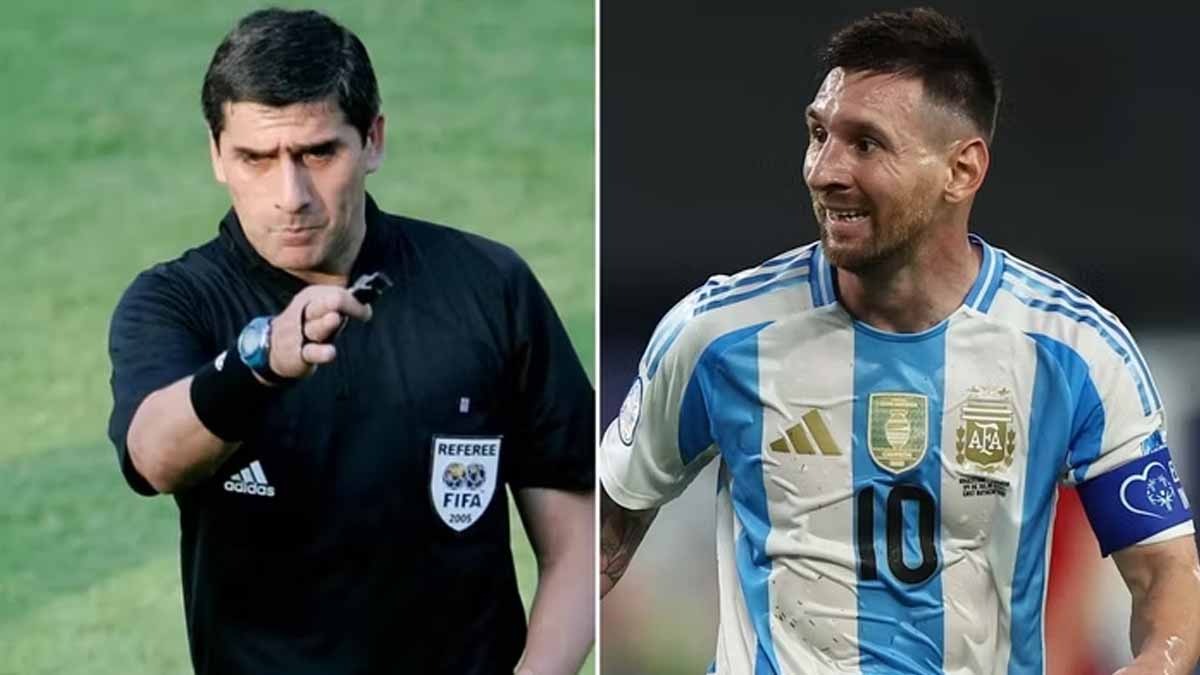 Former referee claims he did not flash card to Lionel Messi 