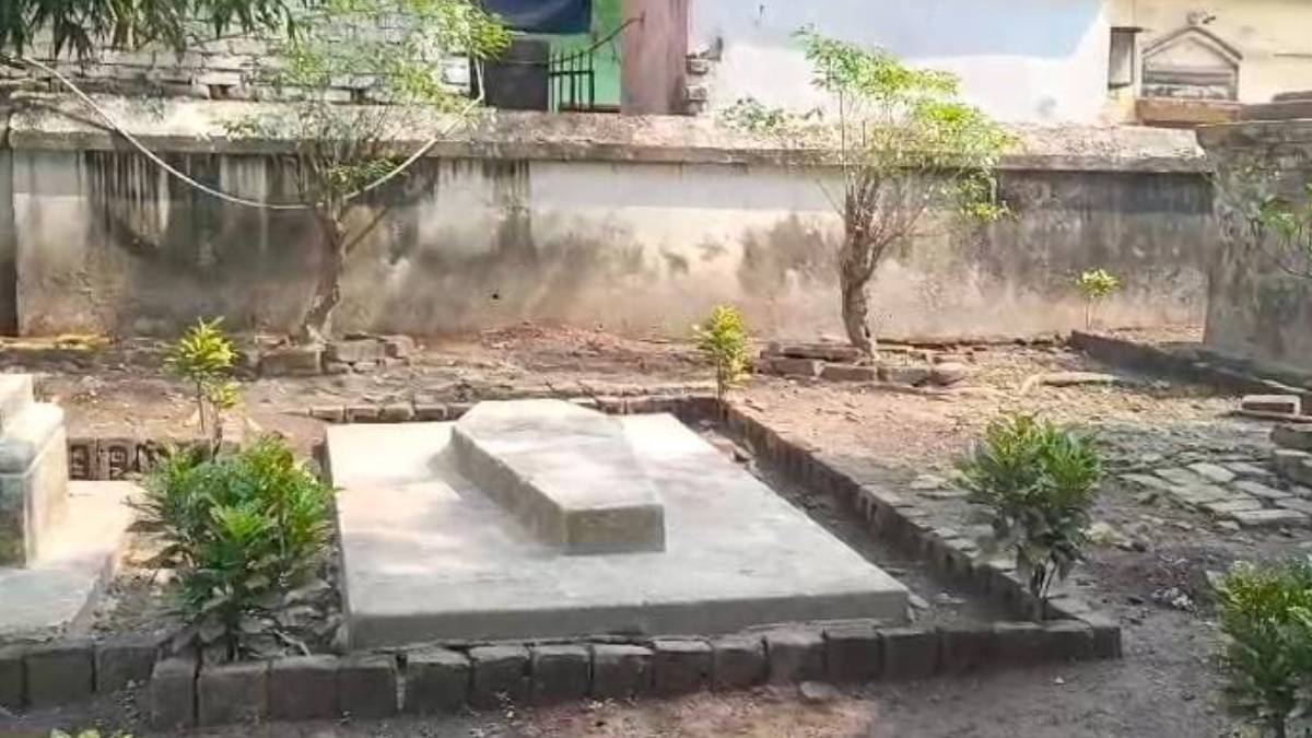 Danish graveyard slab missing